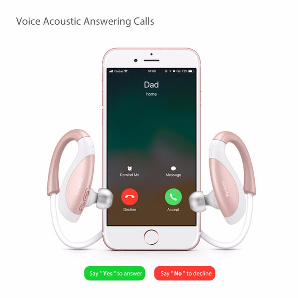 Pink Color Wireless Bluetooth Earphones